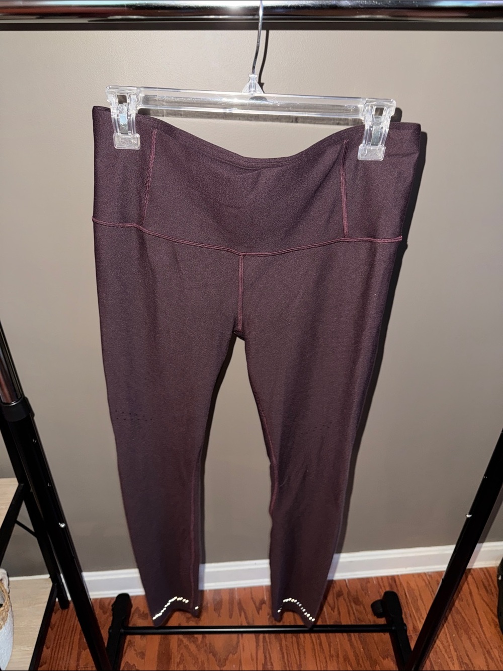 lululemon athletica Plum Leggings with Contrast Stitching